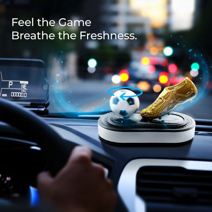 Solar Rotating Soccer Ball Car Freshener