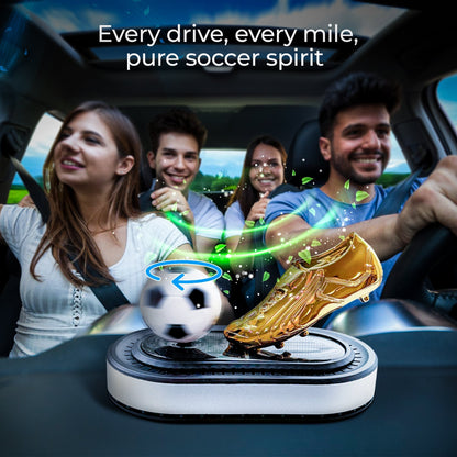 Solar Rotating Soccer Ball Car Freshener
