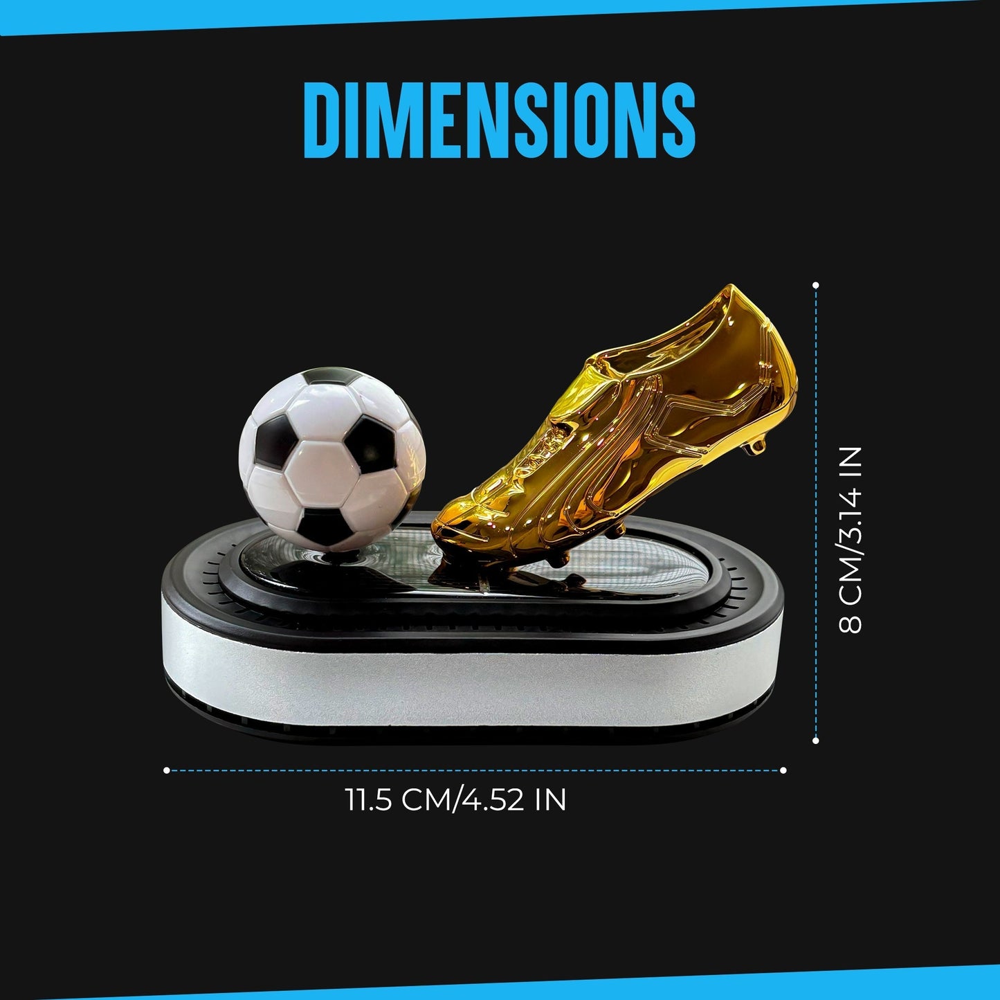 Solar Rotating Soccer Ball Car Freshener