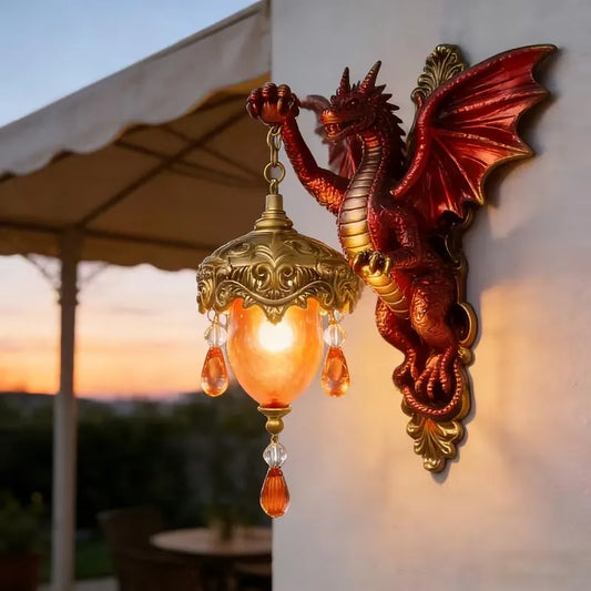 🔥HOT SALE 49% OFF-🐉 Crimson Dragon Wall Lantern