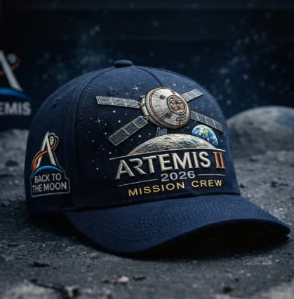 ✨High-end craftsmanship in hand printing-🌕Artemis II Lunar Mission Commemorative Cap
