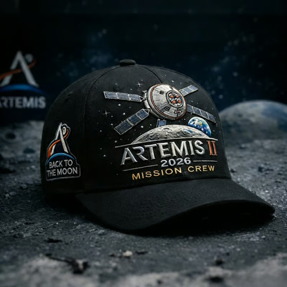 ✨High-end craftsmanship in hand printing-🌕Artemis II Lunar Mission Commemorative Cap