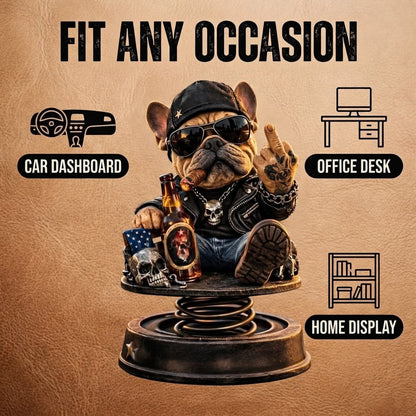 ⏰Hot Sale- Grumpy “Too Old to Care” Bobblehead – Fun Spring-Loaded Car Dashboard Decor