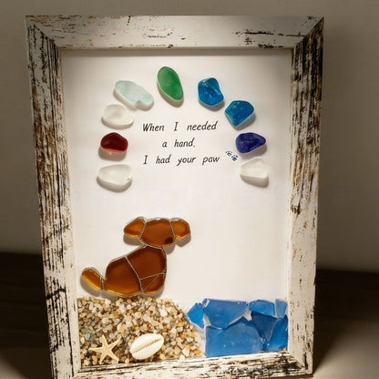 ❤️Sea Glass Dog at The Rainbow Bridge: A Timeless Tribute