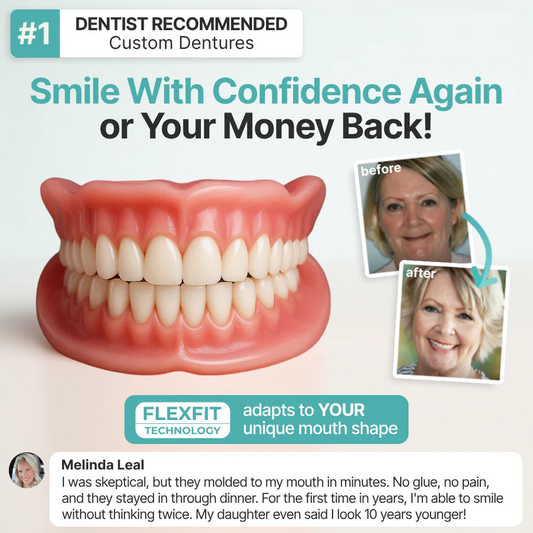 Ends Today: 70% OFF! Custom-Fit Full Functional Dentures Make you more confident