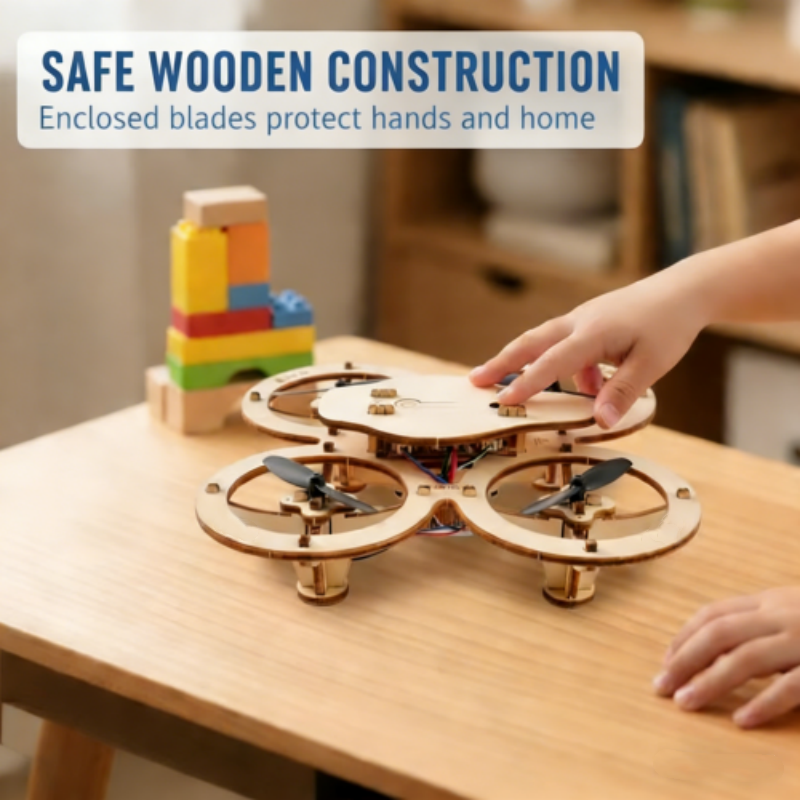 ✈️ 50% OFF! DIY Wooden Drone Construction Kit for Children – Altitude Hold, Stable Remote Control & Enhanced Safety! 🎁🚁